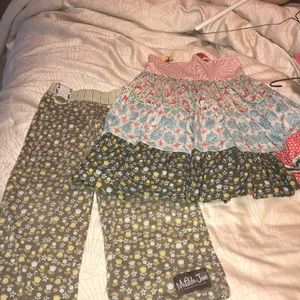 Matilda all pattern dress with brown flower pants